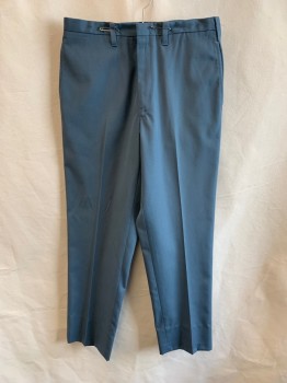 KOTZIN, French Blue, Poly/Cotton, Side Pockets, Zip Front, F.F, 2 Welt Pockets