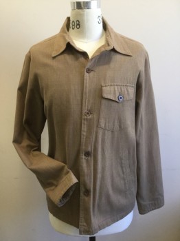 Mens, Casual Jacket, ANCHOR BLUE, Khaki Brown, Lt Brown, Olive Green, Cotton, Polyester, Glen Plaid, M, Button Front, Collar Attached, 1 Patch Pocket with Flap. 2  Slit Pockets. Solid Khaki Lining