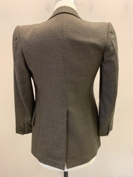 POINT, Black, Orange, Brown, Wool, Tweed, Stripes - Diagonal , Notched Lapel, Single Breasted,  Button Front, 2 Buttons, 3 Pockets