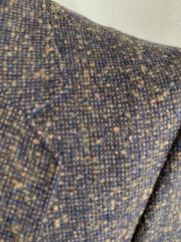Mens, Blazer/Sport Co, CAMPUS, Black, Camel Brown, Gray, Wool, Tweed, 40, Notched Lapel, 2 Button Single Breasted, 3 Pockets, Half Lining, Double Vent