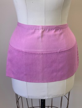 NL, Pink, Cotton, Solid, Half Apron, 4 Pocket, Tie Back