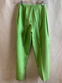Womens, 1960s Vintage, Piece 2, NL, Pink, Lime Green, Synthetic, Color Blocking, Pants, Side Zip