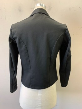 Mens,  Waiter Jacket, FASHION SEAL, Black, Poly/Cotton, Solid, 40, Shawl Lapel, No Buttons