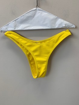 Womens, Bathing Suit 2-piece, ZAFUL, Yellow, Nylon, Spandex, Solid, 6