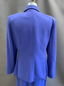Womens, 1990s Vintage, Suit, Jacket, AMANDA SMITH, Purple, Polyester, B:36, C.A., B.F., L/S