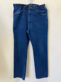 Mens, Jeans, LEVI'S, 31/30, Royal Blue Denim with A Little Stretch, F.F, 4 Pckts, Zip Front,