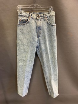 Womens, Jeans, LEVI'S , Denim Blue, Cotton, W28, Top Pockets, Zip Front, F.F, 2 Back Pockets