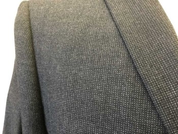 Mens, Suit, Jacket, Z ZEGNA, Heather Gray, Lt Gray, Wool, Birds Eye Weave, Check , 38, 42S, 35, Heather Charcoal Gray Bird Eyes/ Plaid with Dark Gray and Light Gray Honeycomb Print Lining, Notched Lapel, Single Breasted, 2 Button Front, 3 Pockets, FC011104Long Sleeves,  with Matching Pants