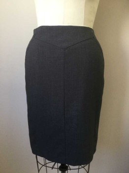 Womens, Suit, Skirt, WORTHINGTON, Gray, Polyester, Spandex, Heathered, 16, Pencil Skirt with Novelty Panelling
