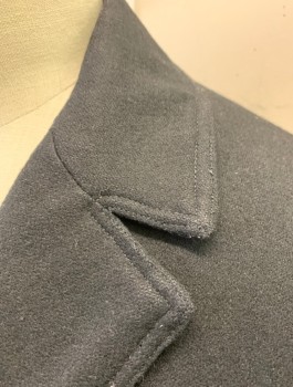 N/L MTO, Black, Wool, Solid, Heavy Wool, Single Breasted, Notched Lapel, 3 Buttons, 3 Pockets, Made To Order