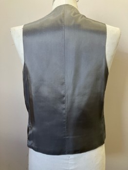 THE COMFORT SUIT, Vest, Heather Gray, Pinstripe, V Neck, B.F., 2 Pockets