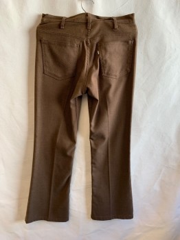 Mens, Pants, LEVI'S , Brown, Wool, 30/29, Top Pockets, Zip Front, F.F, 2 Patch Pockets at Back