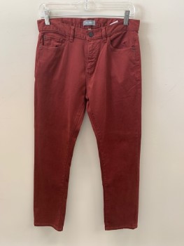DL1961, Red Burgundy, Poly/Cotton, Girls, Top Pockets, Zip Front, Skinny Jeans, 2 Back Pockets