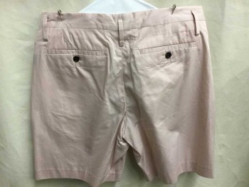 Mens, Shorts, MARC JACOBS, Baby Pink, Cotton, Solid, W30, Flat Front,