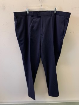 JV, Navy Blue, Black, Wool, Polyester, 2 Color Weave, F.F, 4 Pockets,