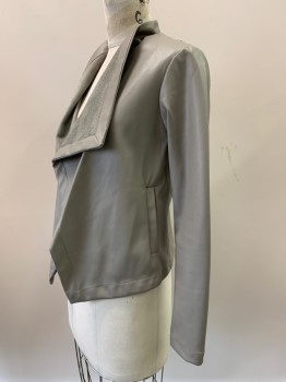 Womens, Leather Jacket, BB DAKOTA, Tan Brown, Leather, Suede, Solid, S, L/S, Open Front, Side Pockets