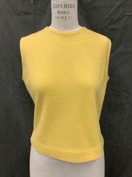 Womens, 1960s Vintage, Suit, Piece 3, KIMBERLY, Yellow, Wool, Solid, B 40, Shell, Zip Back, Pullover,