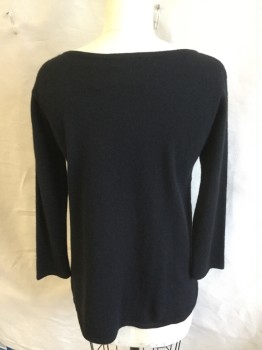 Womens, Maternity, MENDOCINO -A Pea.Pod, Black, Cashmere, Solid, S, Maternity, Wide Neck,  3/4 Sleeves