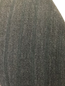 PEMBROOKE, Black, Gray, Green, Wool, Heathered, Stripes - Vertical , Double Breasted, Exaggerated Notched Lapel, 3 Pockets,