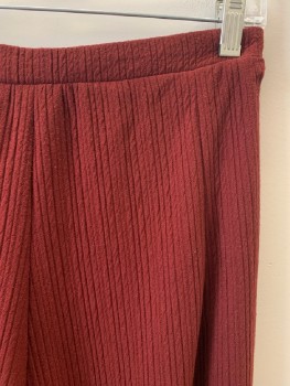 MTO, Red Burgundy, Synthetic, Solid, Zip Back, Textured Self Stripes
