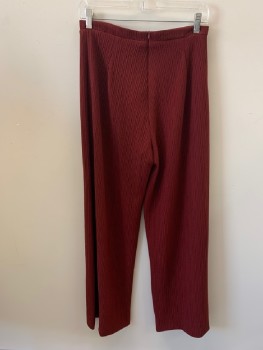 Womens, Sci-Fi/Fantasy Pants, MTO, Red Burgundy, Synthetic, Solid, W28, Zip Back, Textured Self Stripes