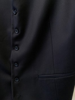 ALBERTO NARDONI, Black, Wool, Polyester, Solid, 5 Button, 2 Pocket