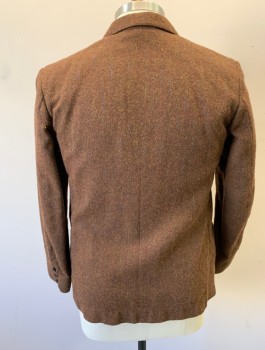 SIAM COSTUMES, Brown, Multi-color, Wool, Stripes - Pin, Heavy Wool, Dotted Pinstripes with Ombre Blue, Pink and Lime, Single Breasted, Notched Lapel, 3 Buttons, 3 Pockets, Made To Order