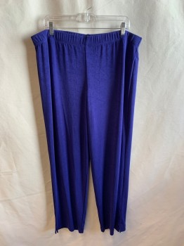 TRAVELERS BY CHICO'S, Primary Blue, Acetate, Spandex, Solid, Elastic Waistband, Stretchy, MULTIPLE