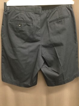 Mens, Shorts, DOC & AMELIA, Navy Blue, Cotton, Solid, W:34, Flat Front, Slit Pockets, Zip Fly
