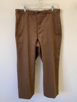 Mens, 1920s Vintage, Suit, Pants, SIAM COSTUMES, Brown, Multi-color, Wool, Stripes - Pin, Ins:29, W:40, Heavy Wool, Pinstripes with Ombre Blue, Pink and Lime, Flat Front, Button Fly, Belt Loops, 5 Pockets Including Watch Pocket, Made To Order