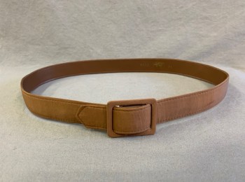Brown, Polyester, Solid, Matching Belt, Goes With Dress (CF016910), 1" Wide, Fabric Covered, Fabric Rectangular Buckle