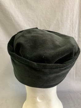 MTO, Black, Cotton, Velvet, Gold Braid and Button CF, Court Hat