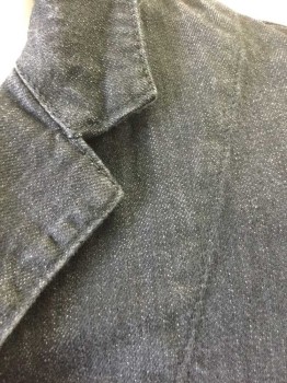 Mens, Sportcoat/Blazer, DARCY, Denim Blue, Charcoal Gray, Cotton, Solid, M, Dark Denim, 3 Buttons,  3 Patch Pockets, Notched Lapel