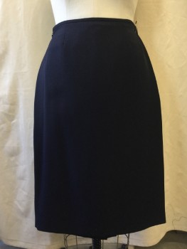 Womens, Suit, Skirt, LE SUIT, Navy Blue, Polyester, Solid, 12, Zip Back