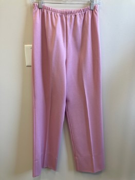 Womens, 1980s Vintage, Suit, Pants, KORET, Lt Pink, Polyester, Cotton, Solid, W: 28, F.F, Elastic Waist Band