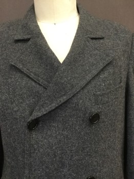 MTO, Heather Gray, Wool, Solid, Notched Lapel, Double Breasted, Pocket Flap, Slit Pocket,