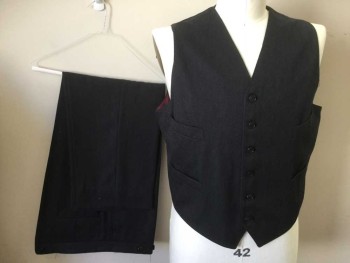 MTO, Charcoal Gray, Wool, Single Breasted, 6 Buttons, Gabardine, 4 Pockets,