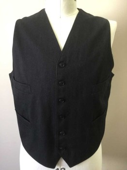 MTO, Charcoal Gray, Wool, Single Breasted, 6 Buttons, Gabardine, 4 Pockets,