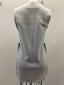 Womens, Vest, DI COSTA, W: 30, B: 34, Gray/ Multi-color, CN, Zip Front, Sleeveless