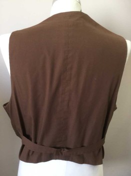 MTO, Brown, Wool, Cotton, Single Breasted, 5 Buttons, 2 Pockets, Heavy Texture Weave, Solid Cotton Back,