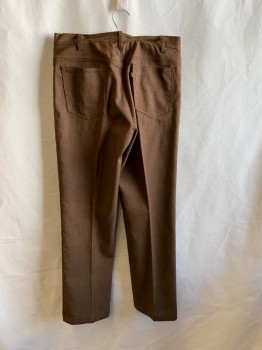 LEVI'S, Brown, Cotton, Top Pockets, Zip Front, F.F, 2 Back Pockets