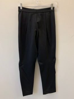 Womens, Sci-Fi/Fantasy Pants, NO LABEL, Black, Polyester, Cotton, Solid, 26/28, F.F, Black Piping, Zip Front, Made To Order