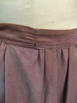 N/L, Dusty Lavender, Dusty Rose Pink, Gray, Polyester, Cotton, Solid, Changable Color Fabric - Depending On Light and Angle Appears Dusty Lavender, Dusty Rose, Gray, Etc, Gathered Into 1" Wide Waistband, Ruffle At Hem, No Closures At Time Of Inventory, Hem Is Mid Calf Length (Possibly For Teen Or Child?) Made To Order, **Discolored In Spots, Has Several Mends At Waistband,