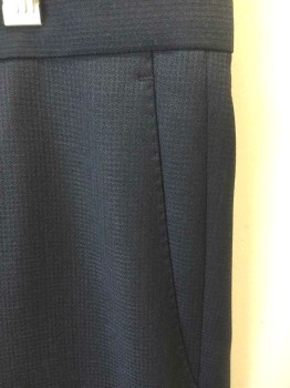Mens, Suit, Pants, HUGO BOSS, Navy Blue, Wool, Polyester, Stripes - Micro, W:38, Self Microcheck Texture, Flat Front, Zip Fly, 4 Pockets, Slim Leg