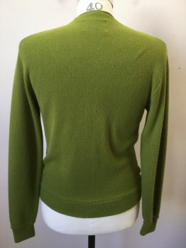 ARENA, Olive Green, Yellow, Lt Green, Acrylic, Stripes - Vertical , Ribbed Knit Cuff/Back Waist, Buttons at Side Waist,