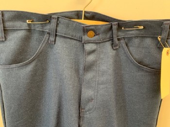 LEVI'S, Dk Blue, Polyester, Solid, 4 Pockets, Hem Can Be Let Out