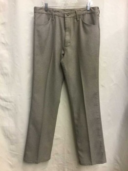 Mens, Pants, WRANGLER, Brown, Polyester, Heathered, 34, 36, Heather Brown