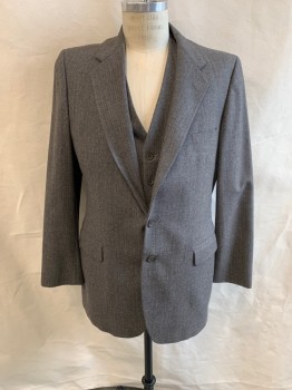 GIVENCHY, Brown, White, Blue, Wool, Stripes - Pin, Notched Lapel, Suspender Buttons, 2 Buttons, 3 Pockets, Double Back Vent, Multiple See CF020433