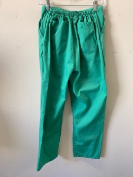 Unisex, Scrub, Pants Unisex, NATURAL UNIFORMS , Ice Green, Polyester, Cotton, Solid, XS, Bright Ice Green Solid, Elastic/ Drawstring Waistband, 4 Pockets