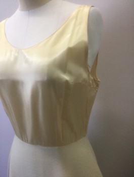 Womens, 1960s Vintage, Skirt, N/L, Beige, Wool, Nylon, Solid, W:27, B:38, Nylon Bodice/Top Half, Sleeveless, Scoop Neck, Bottom is Beige Wool, A-Line, Knee Length, Center Back Zipper, **With Matching Wool Belt with Gold Circular Buckle